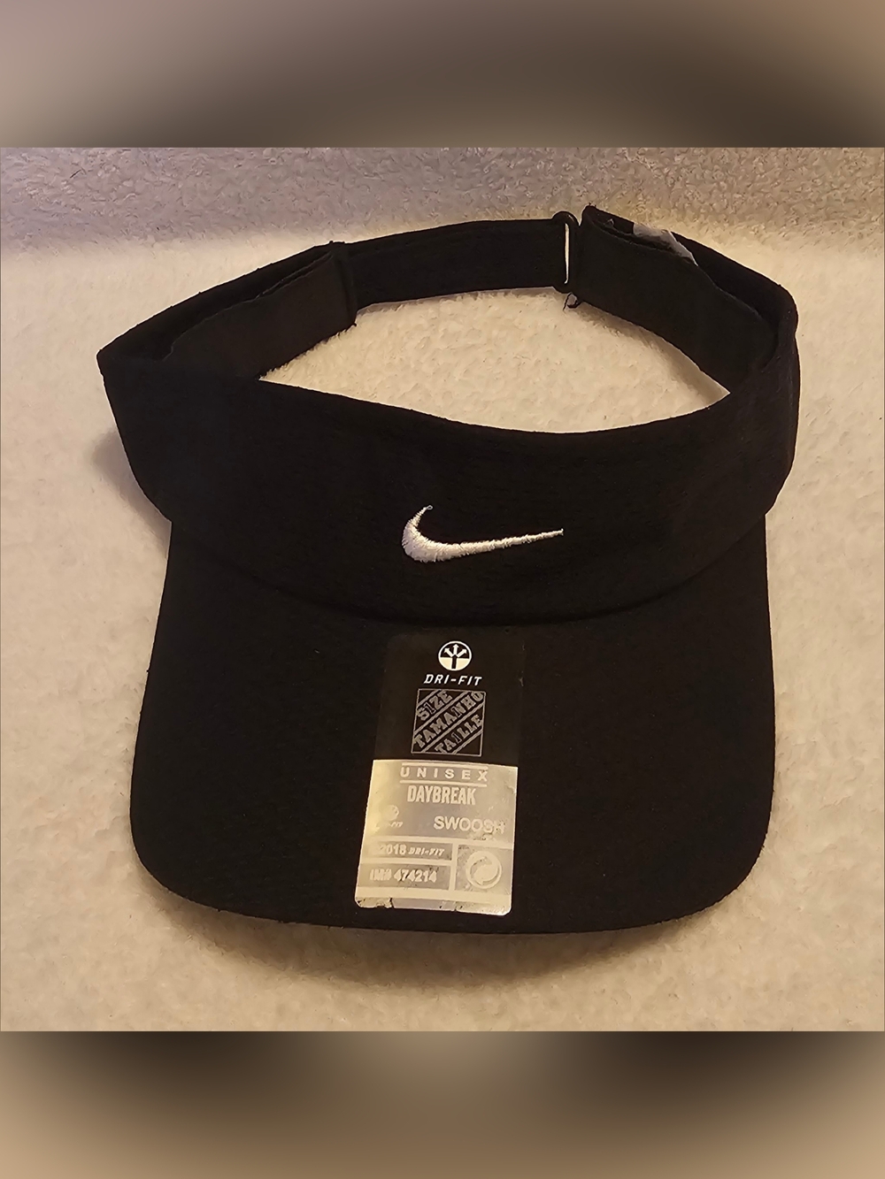 Nike Black Dri-FIT Adjustable Swoosh Visor